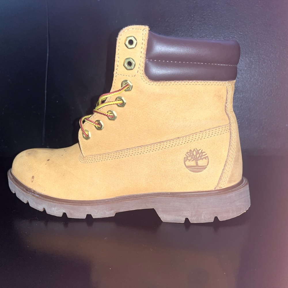 Timberland Yellow and Brown Leather Boots